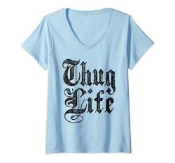 Ripple Junction Thug Life Altenglisch T-Shirt mit V-Ausschnitt von Ripple Junction