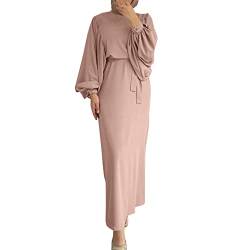 Damen Gebetskleidung Muslimische Kleid Islamische Gebetskleidung Arabisch Robe Ramadan Muslimische Robe Gebet Abaya Kleid Islamischer Naher Osten Dubai Türkei Arabische Kaftan Kleid Für (M10-Pink, S) von Risaho