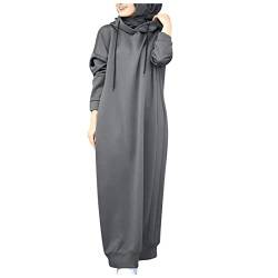 Damen Kleid Muslimisches Muslimische Robe mit Hijab Muslimisches Kleid Mit Kapuze Robe Einfarbig Gebet Abaya Kleid Islamischer Naher Osten Dubai Türkei Arabische Muslim Kaftan Kleid Für Ramadan von Risaho