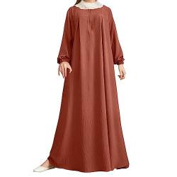 Muslimische Kleider für Damen Langarm Gebetskleid für Damen Muslimkleid Robe Langarm Einfarbig Gebet Abaya Kleid Islamischer Naher Osten Dubai Türkei Arabische Muslim Kaftan Kleid Für Ramadan von Risaho