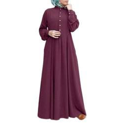Risaho Muslimische Kleider für Damen Langarm Gebetskleidung Muslimische Robe mit Hijab Türkische Robe Langarm Muslimische Robe Gebet Abaya Islamischer Naher Osten Dubai Türkei Arabische Kaftan von Risaho