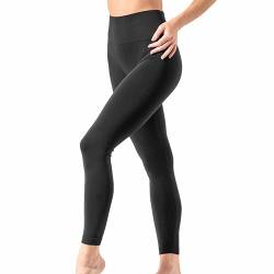 Risalti Leggings Damen Bauch Weg Abdeckend - Leggings Damen High Waist Contouring Stretch-Microfaser, Undurchsichtige Sport Leggings Damen Nahtlos - Made in Italy von Risalti