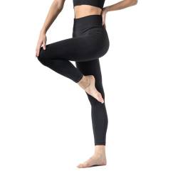 Risalti Sport Leggings Damen High Waist Rippenstoff Ilena - Sporthose Damen Lang Elegant aus Mikrofaser, Gym Leggings Damen, Stretch-Hosen Nahtlos, Sportleggins Damen Lang - Made In Italy von Risalti