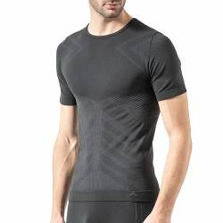 Risalti T-Shirt für Herren, Sport, Thermounterwäsche, Seamless, Spezialgarn, Softair Plus®, Komfort und Qualität, T-Shirt, temperaturausgleichend, ohne Nähte, anthrazit, XL/XXL von Risalti