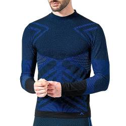 Risalti Thermoshirt Hohem Kragen Funktionsunterwäsche Herren Langarm Energy - Herren Unterwäsche Elastische, Muskelshirts Herren atmungsaktive, Herren Unterhemden Nahtloses - Made in Italy von Risalti