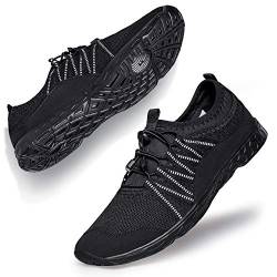 Ritiriko Herren Aqua Shoes Mesh Schnelltrocknender Aqua Wasser Schuhe Schwarz EU 45 von Ritiriko