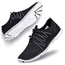 Ritiriko Herren Water Shoes Schwimmschuhe Aquaschuhe Barfussschuhe Wasserschuhe Surfschuhe Schwimmen Wasser Aqua Meer Strand Schuhe Schwarz Weiss EU 41 von Ritiriko