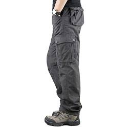 Rivccku Herren Cargo Hose Combat Hose Arbeitshose Männer Tactical Hose Atmungsaktiv Outdoor Funktionshose Baumwolle Hose mit 6 Taschen von Rivccku