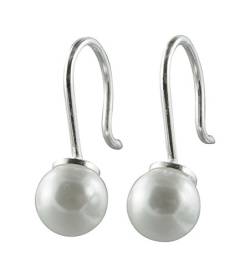 Rivelle Damen Perlen Ohrhänger 6 mm weiß Hängende Ohrringe von Rivelle
