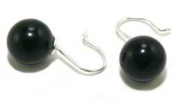 Rivelle Damen Perlen Ohrringe Schwarz 10 mm von Rivelle
