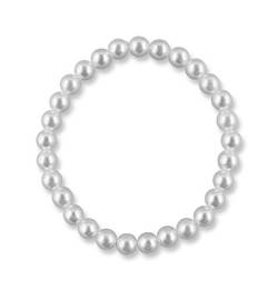 Rivelle Damen Perlenarmband 6 mm weiß 19 cm von Rivelle