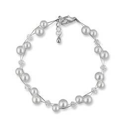 Rivelle Damen Perlenarmband weiß 925 Silber 19 cm von Rivelle