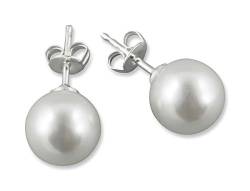 Rivelle Damen Perlenohrringe 10 mm weiß Exclusive Perlen-Ohrstecker von Rivelle