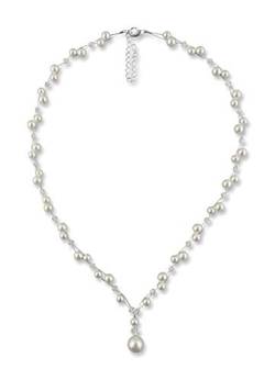 Rivelle Damen Y-Kette mit Perlen creme Perlenkette Perlen Collier Halskette Necklace Modeschmuck Hochzeit von Rivelle