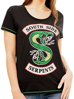 Riverdale Damen T-Shirt Southside Serpent Schwarz Small von Riverdale