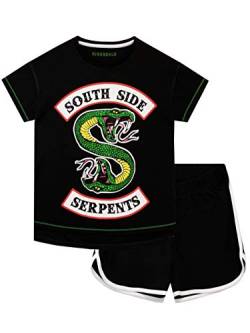 Riverdale Mädchen Schlafanzug Southside Serpent Schwarz 152 von Riverdale