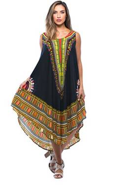 Riviera Sun Afrikanischer Print Dashiki Kleid für Damen - Schwarz - Mehr von Riviera Sun