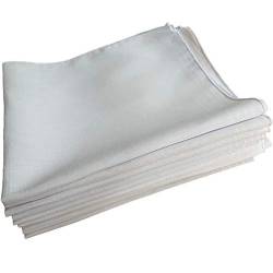 RJM Herren-Taschentücher, Polyester, Baumwolle, Weiß, 10 Stück, weiß, One size von Rjm