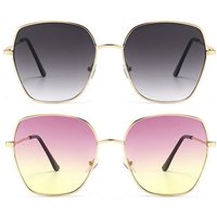 Rnemitery Sonnenbrille Vintage Polarisiert Metall Rahmen Sonnenbrille Damen Herren 2 Stück von Rnemitery