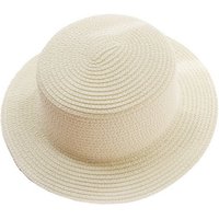 Rnemitery Strohhut Stroh Strandmütze mit kurzer Krempe Anti-UV Sommer-Sonnenhut Damen von Rnemitery