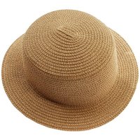 Rnemitery Strohhut Stroh Strandmütze mit kurzer Krempe Anti-UV Sommer-Sonnenhut Damen von Rnemitery