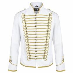 Ro Rox Military Steampunk Hussar Parade Jacket - White & Gold (XXX-Large) von Ro Rox