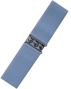 Ro Rox Retro Vintage-Stil Elastischer Weiter Gurt Gürtel - DE 38-42 - Himmelblau (Medium) von Ro Rox