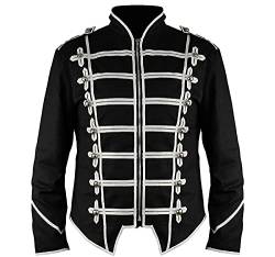 Steampunk Emo Punk Rock Goth Offizier Parade Jacke - Schwarz (Herren XXL) von Ro Rox