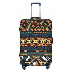 RoMuKa Afrikanische Tribal-Textur Reisebegleitung, exquisiter Schutz, hochelastischer Kofferbezug, perfekt für 45,7 - 81,3 cm große Koffer, macht das Reisen bequemer, Weiss/opulenter Garten, Medium von RoMuKa