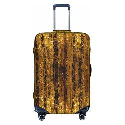 RoMuKa Goldene Pailletten-Reisebegleitung, exquisiter Schutz, hochelastischer Kofferbezug, perfekt für 45,7 - 81,3 cm große Koffer, macht das Reisen bequemer, Weiss/opulenter Garten, Medium von RoMuKa