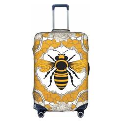 RoMuKa Lovely Honey Journey Escort, exquisiter Schutz, hochelastischer Kofferbezug, perfekt für 45,7 - 81,3 cm große Koffer, macht das Reisen bequemer, Weiss/opulenter Garten, Small von RoMuKa
