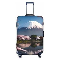 RoMuKa Mt. Fuji Reisebegleiter, exquisiter Schutz, hochelastischer Kofferbezug, perfekt für 45,7 - 81,3 cm große Koffer, macht das Reisen bequemer, Weiss/opulenter Garten, X-Large von RoMuKa