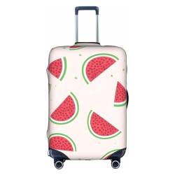 RoMuKa Pinke Wassermelonen-Reisebegleitung, exquisiter Schutz, hochelastischer Kofferbezug, perfekt für 45,7 - 81,3 cm große Koffer, macht das Reisen bequemer, Weiss/opulenter Garten, Medium von RoMuKa