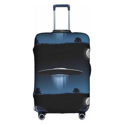 RoMuKa Ufo At Night Journey Escort, exquisiter Schutz, hochelastischer Kofferbezug, perfekt für 45,7 - 81,3 cm große Koffer, macht Reisen bequemer, Weiss/opulenter Garten, X-Large von RoMuKa