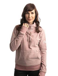 Roadsign Australia Damen Fleecepullover mit Schlauchkragen, Kordelzug und Logo-Print Cozy auf dem Arm Mauve | S von Roadsign Australia