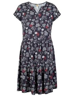 Roadsign Australia Damen Kleid Sommerkleid mit Stufen-Look und V-Ausschnitt grau | XL von Roadsign Australia