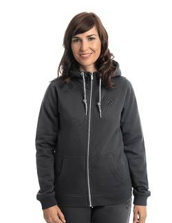 Roadsign Australia Damen Sweatjacke mit Kapuze und Roadsign-Stickerei, Rippbund an den Saumenden Anthrazit | M von Roadsign Australia