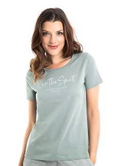 Roadsign Australia Damen T-Shirt mit Rundhalsausschnitt & Logo-Print, 100% Baumwolle Salbei | 2XL von Roadsign Australia