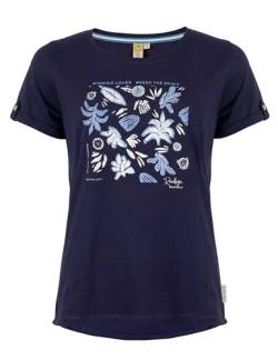 Roadsign Australia Damen T-Shirt sommerliches Shirt mit Rundhals und Logo-Print Navy | L von Roadsign Australia