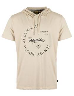 Roadsign Australia Herren T-Shirt Hoodie-Shirt mit Kapuze und kurzem Arm beige | XL von Roadsign Australia