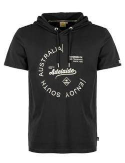 Roadsign Australia Herren T-Shirt Hoodie-Shirt mit Kapuze und kurzem Arm schwarz | XL von Roadsign Australia