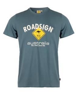Roadsign Australia Herren T-Shirt mit Logo-Aufdruck und Rundhalsausschnitt, 100% Baumwolle grau | 2XL von Roadsign Australia