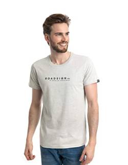 Roadsign Australia Herren T-Shirt mit Rundhalsausschnitt & Logo-Aufdruck, 100% BCI-Baumwolle Ecru | M von Roadsign Australia