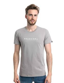 Roadsign Australia Herren T-Shirt mit Rundhalsausschnitt & Logo-Aufdruck, 100% BCI-Baumwolle Grau | XL von Roadsign Australia