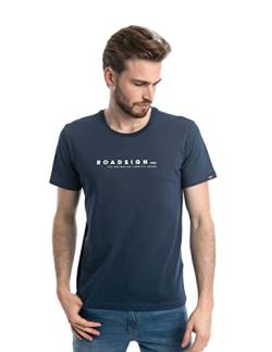 Roadsign Australia Herren T-Shirt mit Rundhalsausschnitt & Logo-Aufdruck, 100% BCI-Baumwolle Navy | XL von Roadsign Australia