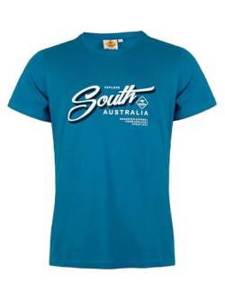 Roadsign Australia Herren T-Shirt mit Rundhalsausschnitt & Print blau | M von Roadsign Australia