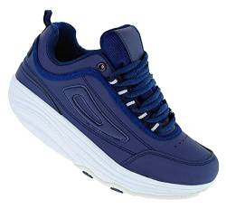 Roadstar Fitnessschuhe Gesundheitsschuhe Damen Herren Sneaker 092, Schuhgröße:38, Farbe:Dunkelblau von Roadstar