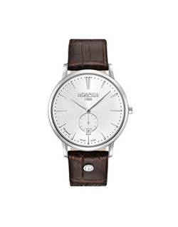 Roamer Herren Datum klassisch Quarz Uhr mit Leder Armband 980812 41 15 09 von Roamer