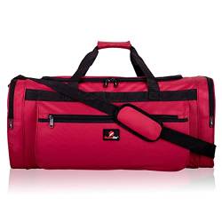 Roamlite Reisetasche – Sporttaschen für Training und Sport – Größe S: 40 x 25 x 20 cm, Größe M: 55 x 31 x 31 cm, Größe L: 66 x 30 x 30 cm, rot, L, Reisetasche von Roamlite