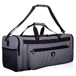 Roamlite Sporttasche Extra Große Wochenend- oder Übernachtungstasche - Ideale Reisetasche – Seesack Tasche - Mehrere Fächer - Maße 66x30x30 cm - RL58GY (Grau) von Roamlite